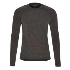 Tierra TEMPLET MIDLAYER ROUND NECK M Männer - Funktionsshirt Black Melange