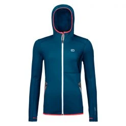 Ortovox FLEECE HOODY W Frauen - Fleecejacke Petrol Blue