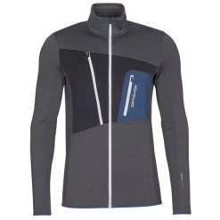 Ortovox FLEECE GRID JACKET M Männer - Fleecejacke Black Steel